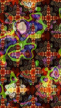 Düz Çiçek Elementleri Tasarımı. Kahverengi ve siyah renkli çiçekler. Sketch Colour Spring Theme eskiz kalıbı. Sevimli çiçek raster deseni.