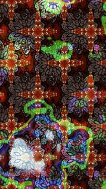 Kızılderili desenli desenli desenli şal deseni. Tekstil, tebrik kartı, boyama kitabı, telefon kılıfı baskısı için kullanılabilir. Raster Henna dövme stili. Etnik Mandala süsü.