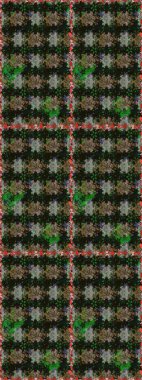 Raster illüstrasyonunda kusursuz çiçek deseni. Gri ve kahverengi renklerde. Güzel kumaş deseni. Raster illüstrasyonu.