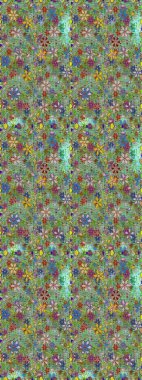 Raster düz çiçekleri pürüzsüz desen. Yeşil ve nötr renklerde çiçekler. Tasarım hediye paketi, tebrik kartları, posterler ve afiş tasarımı.