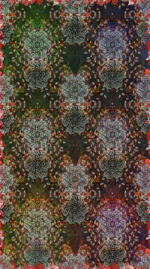 Kusursuz. Motley illüstrasyonu. Moda baskıları için zarif bir şablon. Küçük renkli çiçekler. Çiçekli bahar çiçekleri. Küçük çiçekte şirin desenler.