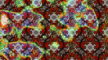 Anti-stres için soyut örnek sayfası. Raster illüstrasyonu. Kahverengi ve kırmızı renklerde.