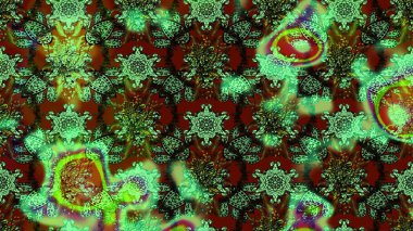 Suluboya, elle çizilmiş. Eskiz arkaplan modeli. Raster - stok. Vadinin çiçekleri yeşil ve kahverengi renklerde.