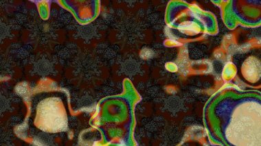 Kahverengi ve gri renkli çiçekler. Çiçekli karalama şeklinde Raster çiçek deseni. Yumuşak, yaz çiçekli arka plan.