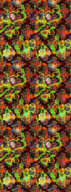 Çiçekli karalama şeklinde Raster çiçek deseni. Siyah ve kahverengi renkte çiçekler. Nazik, narin çiçek arkaplanı.