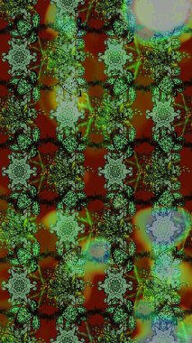 Düz Çiçek Elementleri Tasarımı. Çiçeksel fantezi tasarımı ve parlak bir arka plan çizimi. Renkli Bahar Teması çizim şablonu.