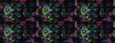 Siyah ve gri renkte güzel çiçekler, suluboya desenli, duvar kağıdı, kart ya da kumaş için fayanslı eskizler. Raster..