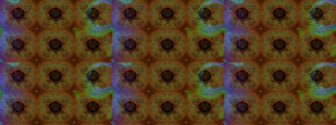 Çiçek desenli eskiz. Kahverengi renkli çiçekler. Tişört baskısı için çiçek boyama rasteriName.