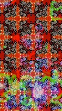 Fantezi çiçekli eskiz deseni, doğal duvar kağıdı, çiçek desenli kıvrım çizimi. Paisley el çizimi elementler. Ev dekoru.