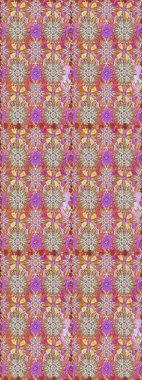 Kusursuz bir arka plan modeli. Raster - stok. Suluboya, elle çizilmiş. Vadinin çiçekleri tarafsız ve pembe renklerde.