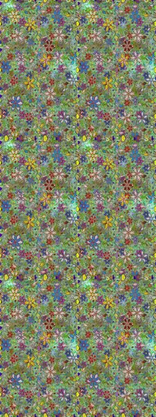 Düz Çiçek Elementleri Tasarımı. Yeşil ve nötr renklerde çiçekler. Renkli Yaz Temalı Kusursuz Arkaplan. Raster illüstrasyonunda kusursuz çiçek deseni.