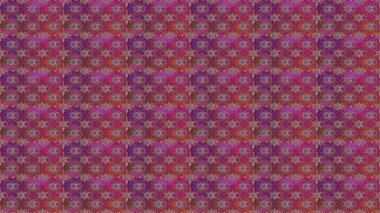 Düz Çiçek Elementleri Tasarımı. Mor ve kahverengi renkte çiçekler. Renkli Bahar Temalı Kusursuz Arkaplan. Çiçeksiz desenli arka plan, yaz çiçekleri..