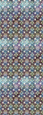 Renkli çizim kalıbı. Raster illüstrasyonu. Çiçek duvar kâğıdı. Çiçek arkaplan. Tarafsız renklerde şirin tekstil.