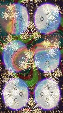 Tarafsız renklerde çiçekler. Raster illüstrasyonunda çiçek deseni çizimi.