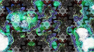 Moda baskıları için zarif bir şablon. Halk tarzı. Parlak renkli çiçekleri olan ve gri ve siyah renkte yaprakları olan harika bir çiçek deseni. Modern çiçek arkaplanı.