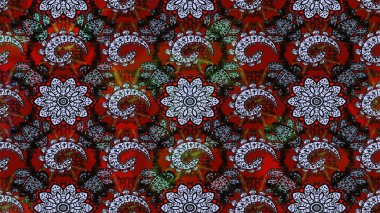 Etnik Mandala süsleme. Hint çiçek desenli madalyon desen. Kullanılabilir Tekstil, tebrik kartı, boyama kitabı, telefon durumda yazdırma için. Raster kına dövme stil.