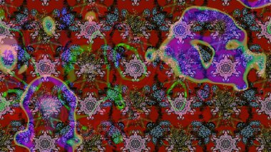 Renkli Yaz Temalı eskiz kalıbı. Çiçekli eskiz çizimi. Kırmızı ve kahverengi renkte çiçekler. Düz Çiçek Elementleri Tasarımı.