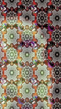 Soyut etnik raster çizim kalıbı. Kabile sanatı boho baskısı, klasik çiçek arkaplanı. Arkaplan dokusu, duvar kağıdı, çiçek teması tarafsız ve siyah renklerde.