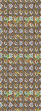 Küçük renkli çiçekler. Moda baskıları için zarif bir şablon. Gri ve kahverengi çiçekli bahar çiçekleri. Küçük çiçekte güzel bir desen. Motley illüstrasyonu.