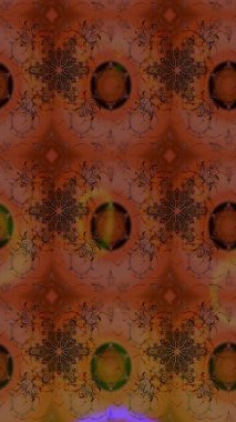 Çiçekli eskiz çizimi. Düz Çiçek Elementleri Tasarımı. Kahverengi ve kırmızı renkte çiçekler. Renkli Yaz Teması çizim şablonu.