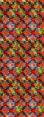 Çiçek kırmızısı ve siyah eskiz deseni. Raster çiçek izi. Klasik taslak çizimi. Raster Yumuşak kumaş deseni.