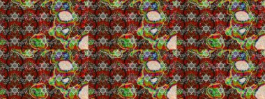 Çiçekli, yapraklı, çiçek desenli eskiz. El çizimi. Raster illüstrasyonu.