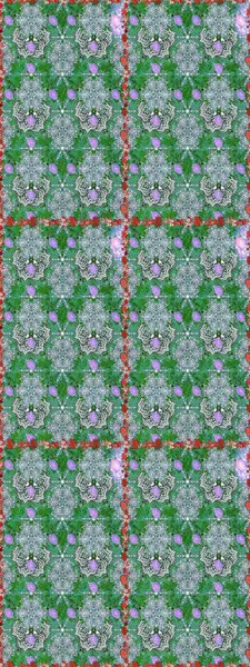 Yeşil ve nötr renklerde şirin çiçek desenleri. Renkli Bahar Temalı Kusursuz Arkaplan. Düz Çiçek Elementleri Tasarımı. Raster Modaya uygun kumaş deseni.