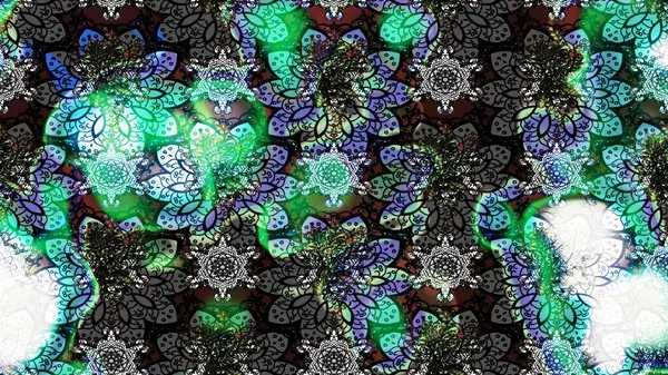 Moda baskıları için zarif bir şablon. Halk tarzı. Parlak renkli çiçekleri olan ve gri ve siyah renkte yaprakları olan harika bir çiçek deseni. Modern çiçek arkaplanı.