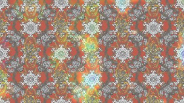 Gri ve nötr arkaplanda. Çocuksu tasarım. Elle çizilmiş çiçek desenli Raster çizimi. Tekstil, kumaş, ambalaj, hatıra defteri için güzel çiçek arkaplanı..