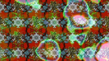 Çiçek desenli çizim. Düz Çiçek Elementleri Tasarımı. Raster illüstrasyonu. Renkli Bahar Teması eskiz kalıbı. Asya tekstil tarzında. Güzel kumaş deseni.