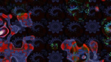 Raster Hip kumaş deseni. Eskiz Vintage Çiçek Deseni.