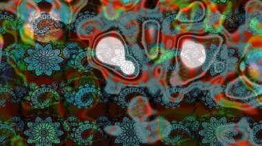 Çiçekli yaz çiçekleri. Moda baskıları için zarif bir şablon. Küçük renkli çiçekler. Küçük çiçekte güzel bir desen. Motley illüstrasyonu. Çizim.