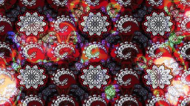 Düz Çiçek Elementleri Tasarımı. Zentangle soyut çiçekleri. Renkli Bahar Teması eskiz kalıbı. Karalama çiçeği. Güzel kumaş deseni. Raster illüstrasyonu.