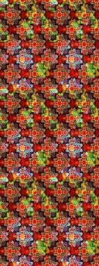 Çiçek kırmızısı ve siyah eskiz deseni. Raster çiçek izi. Klasik taslak çizimi. Raster Yumuşak kumaş deseni.