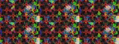 Raster illüstrasyonu. Küçük çiçekteki sevimli çiçek deseni. Siyah ve gri renkte çiçekler.