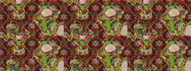 Sketch Floral Pattern in Raster illustration. Fancy fabric pattern. Colour Spring Theme sketch pattern Background. Flat Flower Elements Design.