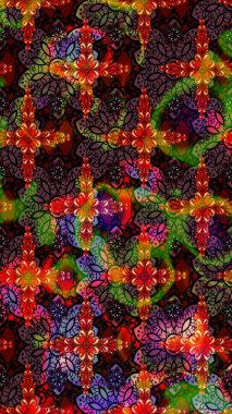 Sevimli küçük çiçek desenle. Raster resim. Çiçek desenli çiçek ve yaprakları ile.