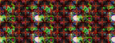 Raster illüstrasyonu. Eskiz arkaplan modeli. Siyah ve kahverengi renkte yaprakları olan yabani çiçekler. Suluboya, elle çizilmiş.