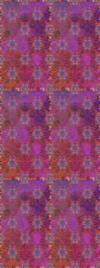 Düz Çiçek Elementleri Tasarımı. Mor ve kahverengi renkte çiçekler. Renkli Yaz Temalı Kusursuz Arkaplan. Çiçekli pürüzsüz retro desen.