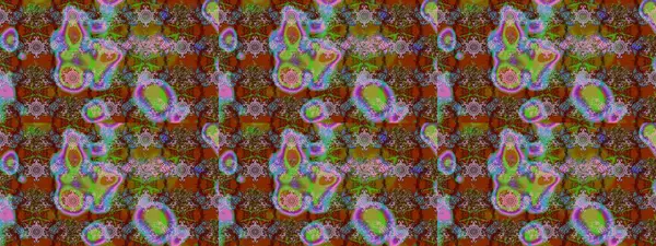 Çiçekli karalama şeklinde Raster çiçek deseni. Kahverengi ve yeşil renklerde yaz çiçekleri. Raster illüstrasyonu.