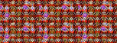 Kahverengi, kırmızı ve nötr renklerde güzel çiçekli eskiz deseni, suluboya çiçek deseni, duvar kağıdı, kart veya kumaş için fayanslı. Raster..