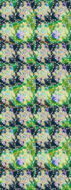 Renkli çizim kalıbı. Mavi renkli şirin tekstil tarzında. Çiçek duvar kâğıdı. Çiçek arkaplan. Raster illüstrasyonu.