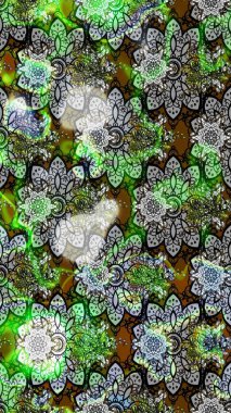 Küçük çiçekli şirin bir desen. Çiçek ve yapraklı çiçek deseni. Raster illüstrasyonu.