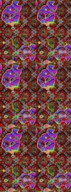 Raster illüstrasyonu. Şatafatlı bahar bahçesi dokusu. Çiçek deseni. Çiçek çizimi arkaplanı.