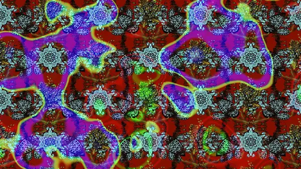 Nazik, yaz çiçekleri kahverengi ve kırmızı renklerde. Çiçekli karalama şeklinde Raster çiçek deseni. Raster illüstrasyonu.