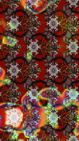 Hediye ambalaj kağıdı, tebrik kartları, posterler ve pankart tasarımı. Raster düz çiçek çizim deseni. Kahverengi ve kırmızı renkte çiçekler.