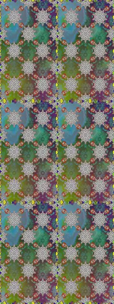 Güzel suluboya çiçekler, parlak resimler ilham verici yeşil ve gri çiçek desenli kusursuz arka plan. Raster..