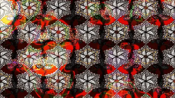 Çiçekli karalama şeklinde Raster çiçek deseni. Raster illüstrasyonu. Nazikçe, yaz çiçekleri siyah renklerde.