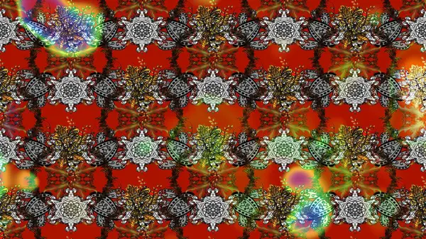 Nazik, yaz çiçekleri kahverengi ve gri renklerde. Raster illüstrasyonu. Raster çiçek desenli ve çiçekli..