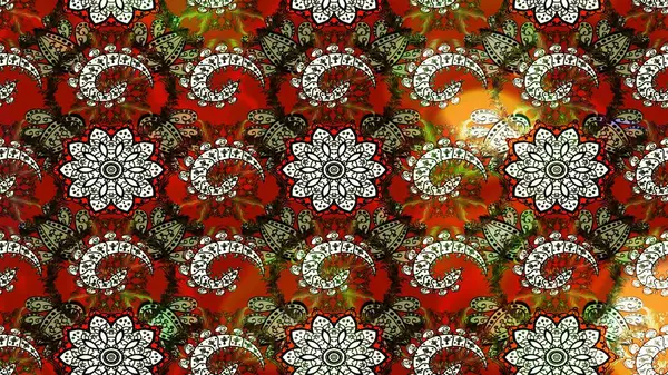 Düz Çiçek Elementleri Tasarımı. Çiçeksel fantezi tasarımı ve parlak bir arka plan çizimi. Renkli Bahar Teması çizim şablonu.